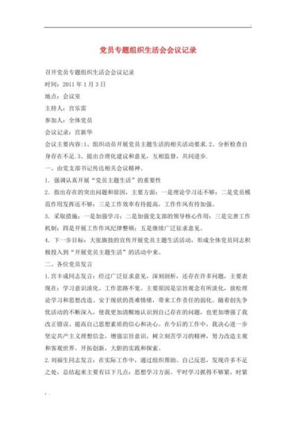 專題組織生活會(huì)會(huì)議記錄(  會(huì)議記錄怎么寫(xiě)才規(guī)范)
