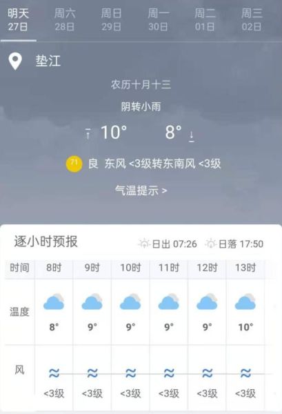 墊江24小時(shí)天氣預(yù)報(bào)(未來(lái)幾天會(huì)有降溫嗎)