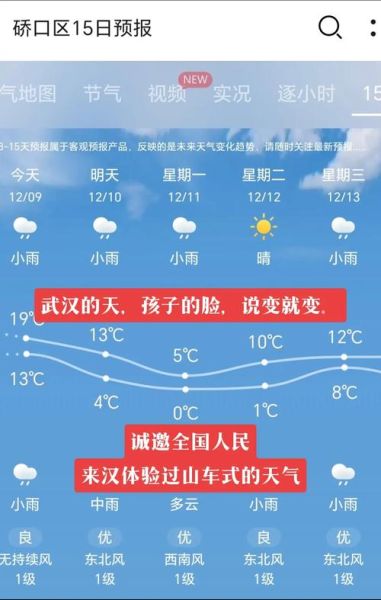 武漢今日天氣預(yù)報(出門要不要帶傘呢)